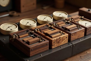 Soft-lit render of wooden kingdom domino tiles